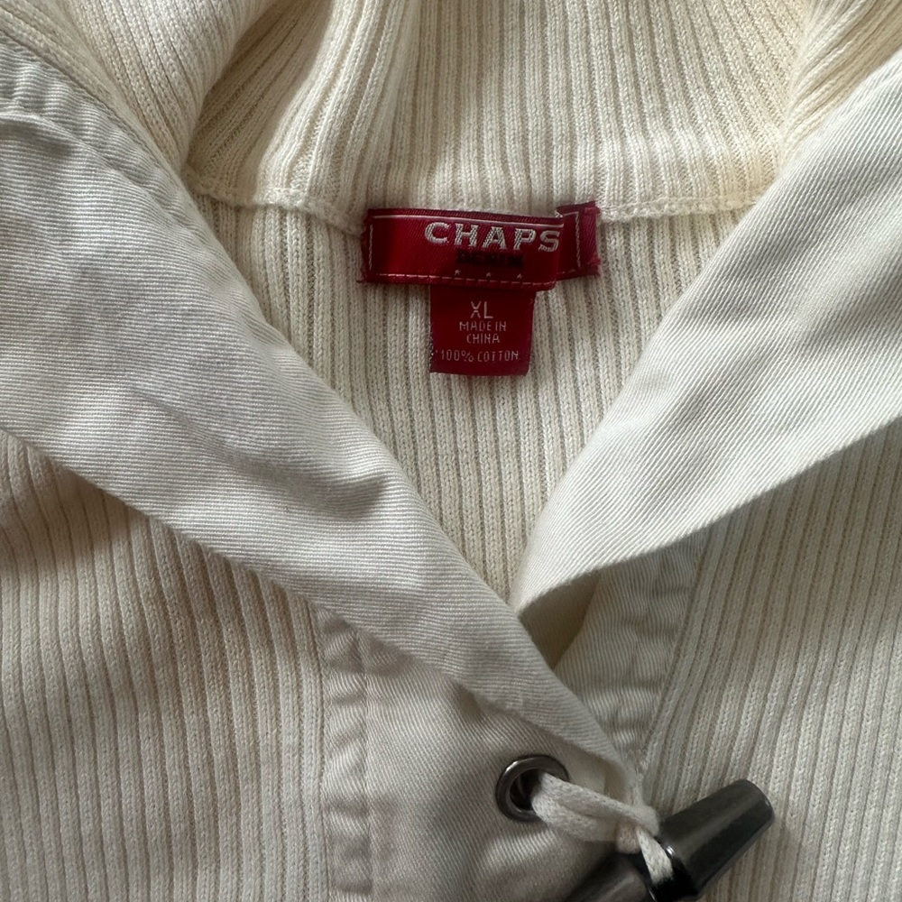 Chaps Denim Cream Boating Sweater - Picture 2 of 3